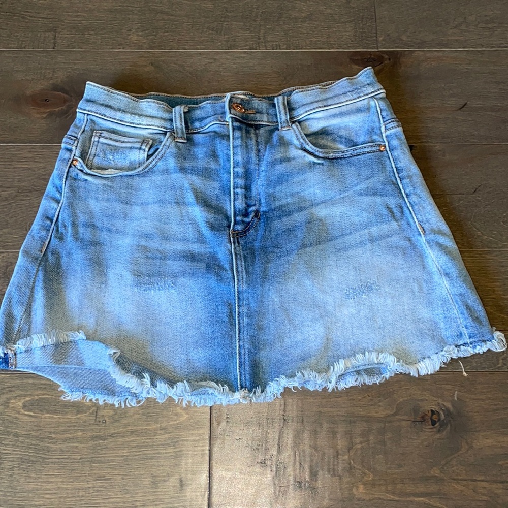 Denim mini skirt
